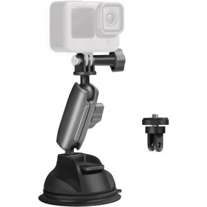 Suction Cup Mount for GoPro Hero 11/10/9/8/7/6/5 and Action Cameras, Suction Cup Mount, Foldable Stand for Cars, Boats, Yachts, Motorcycles for Video Recording - Neuf