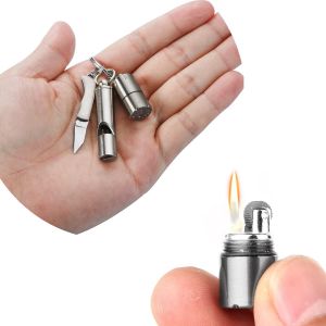 Ytfhg-Kit D'outils De Survie - Mini-Couteau, Mini-Lampe À Huile, Outils De Camping Et De Randonnée, Idéal Pour Le Camping En Plein Air - Neuf