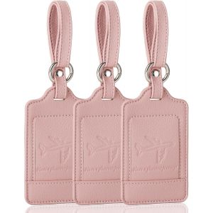 Tianyi-3 Pi&egrave;ces Etiquette Valise, Etiquette Bagage Valise, Voyage Avion, Cuir Pu, Durable, Esth&eacute;tique, Aide &Agrave; L' Identification, Protection De La Vie Priv&eacute;e - Neuf