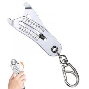 Pr&eacute;cision Portable Taille du Filetage V&eacute;rificateur de Keychain de l'Outil, l'&Eacute;crou et le Boulon de Fil de Jauge, Rapide Taille de Vis Finder pour les Projets de BRICOLAGE - Neuf