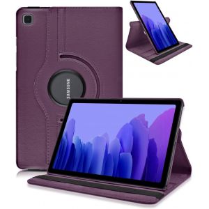 Coque Pour Samsung Galaxy Tab A7 10.4 2020 (Sm-T500/T505/T507) Ultra Mince 360 Rotatif Support Housse De Protection Cuir Étui Tablette A7 10,4"" Book Cover, Violet - Neuf