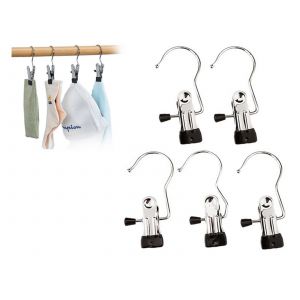 15 crochets et pinces &agrave; linge en acier inoxydable pour suspendre les articles - Neuf