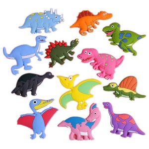 Aimants Pour Enfants, 12 Pièces, Aimants De Réfrigérateur Dinosaures Pour Tout-Petits, Enfants, Bébés, Aimants De Réfrigérateur, Tableau Blanc, Jouets D'apprentissage Préscolaire, Cadeau Éducatif - Neuf