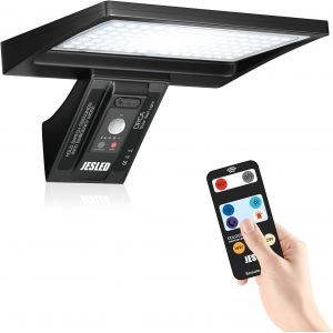 Lampe Solaire Exterieur, 104 Eclairage Exterieur Solaire Avec T&eacute;l&eacute;commande, Batterie Grande Capacit&eacute; De 5200 Mahh, 3 Couleurs 4 Modes Projecteur Solaire Exterieur Pour Jardin, Cour - Neuf