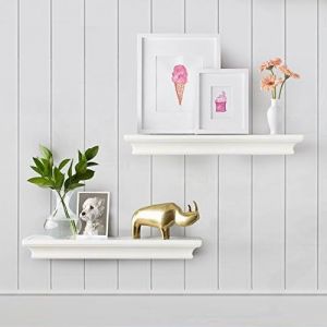Étagère Murales Lot De 2 Etagères Flottantes Pour Salon Chambre Bureau Salle De Bains Ou Cuisine, Blanc - Neuf