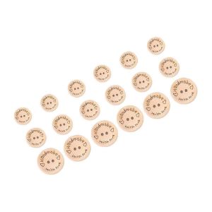 Nouveau Produit,Boutons En Bois 150 Boutons En Bois Faits &Agrave; La Main - Neuf