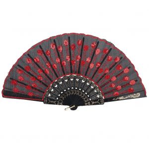 Hjlian Lot De 10 Eventails Pliables A Paillettes Pour Mariage, Fete, Danse, Decoration D'interieur (Rouge) - Neuf