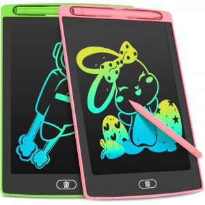 ERYI-Tablette Enfant De 8,5 Pouces, Lot 2 Ardoise Magique Pour Enfants, Lcd Tableau Magique, Gribouillages Colorés, Cadeaux Pour Les Filles De 3 À 8 Ans, Garçons - Neuf