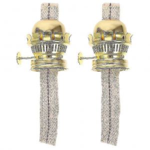 2pcs brûleurs de lampe à pétrole Vintage support de lampe à huile brûleurs brûleurs de mazout avec mèches - Neuf