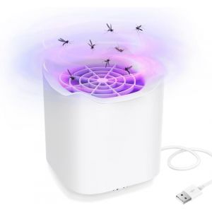 MAA-Lampe Anti Moustique, Electrique Anti Moustique Exterieur Intérieur, USB Tue Mouche Electrique Piege a Moustique, Tueur d'Insectes Pas Bruit - Neuf