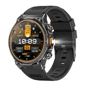 Montre Connect&eacute;e Argent&eacute;e Suivi Sant&eacute; Cardio &Eacute;tanche Bluetooth Appel Sport Noir Yonis - Neuf