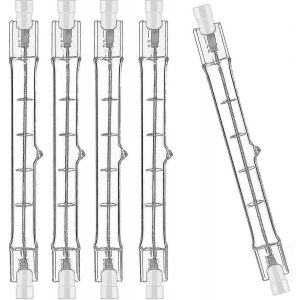 Lot De 5 Ampoules Halog&egrave;nes R7s 118 Mm 200 W 230 V, Tige Halog&egrave;ne R7s 118 Mm, Ampoule Halog&egrave;ne R7s &Agrave; Intensit&eacute; Variable Pour L'&eacute;clairage De B&acirc;timents - Neuf