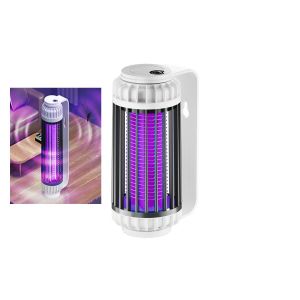 Lampe anti-moustiques &eacute;lectrique portable rechargeable par USB avec veilleuse et plateau facile &agrave; nettoyer - Neuf