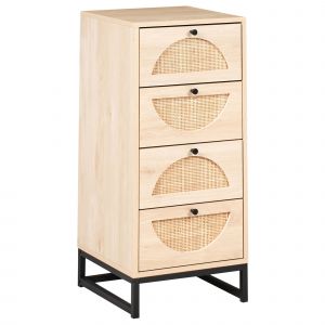 Commode À 4 Tiroirs Botwood Marron Clair - Neuf