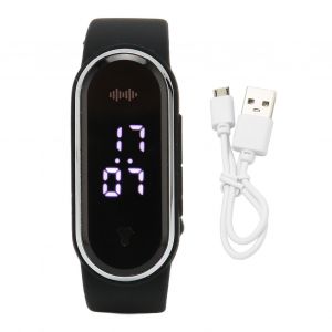 Montre anti-moustiques a ultrasons, LED, suppression de l'electricite statique, decharge automatique, bracelet anti-moustiques, montre noire - Neuf