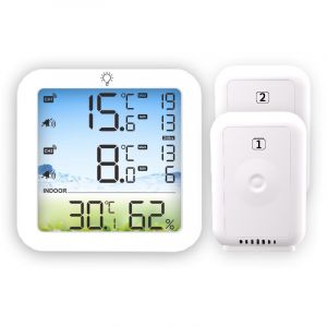 Thermom&egrave;tre de r&eacute;frig&eacute;rateur sans fil avec capteurs ext&eacute;rieurs - Surveillance pr&eacute;cise de la temp&eacute;rature - Neuf