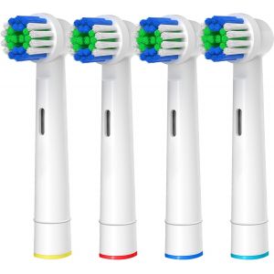 Ruhn-Brossettes Compatible Avec Brossette Oral-B Brosse A Dent Electrique, 4 Tete Brosse A Dent Pro Oral B Mod&egrave;les Vitality Pro 3 - Neuf