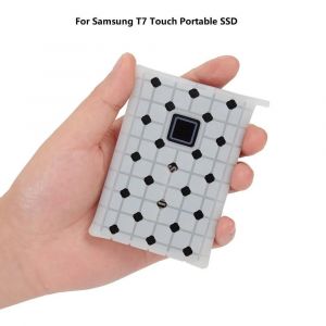 Portable SSD PSSD manchon peau disque dur disque dur housse de protection Anti-chute coque en silicone pour Samsung T7 touch-T7 touch Blanc - Neuf