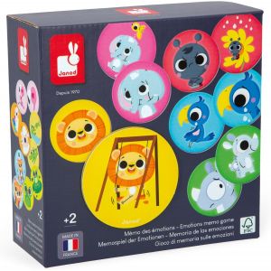 Mémo Des Émotions - Jeu De Mémoire - Découverte Des Émotions - Jeu Éducatif - Développe Mémoire Et Vocabulaire - Fabriqué En France ¿ Dès 2 Ans ¿ J02625[Z2059] - Neuf