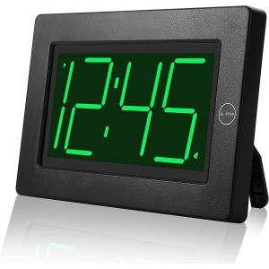 R&eacute;veil, horloge &agrave; pendule, horloge num&eacute;rique, &eacute;cran num&eacute;rique LED 3 pouces, alimentation par batterie, luminosit&eacute; r&eacute;glable, mode nuit automatique, volume automatique i - Neuf