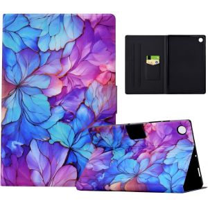 Coque pour Samsung Galaxy Tab A9+/A9 Plus 2023 11.0"" (SM-X210/SM-X215/SM-X216) ?tui Housse de Protection en Cuir PU Tablette Cover avec R&iquest;&iquest;veil/Veille Auto pour Galaxy Tab A9+ 2023, P&iquest;&iquest;tale de Fleur - Neuf