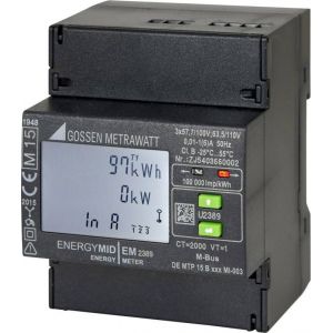 U2389-v011 Compteur Triphas&eacute; Avec Raccordement Sur Transformateur Num&eacute;rique Conformit&eacute; Mid: Oui 1 Pc(s) W850501 - Gossen Metrawatt - Neuf