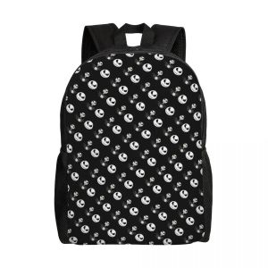 Sacs à dos personnalisés L'Étrange Noël de Monsieur Jack pour femmes et hommes, résistants à l'eau, imprimés tête de mort et Skellington - Neuf