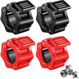 Collier De Serrage Pour Haltères 28 Mm, Clips De Serrage Pour Haltères Olympiques, Clips À Dégagement Rapide Pour Exercices Croisés, Fitness, Haltérophilie, Musculation (4 Pièces) - Neuf
