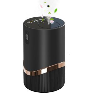 Diffuseur D'Huiles Essentielles Sans Eau En Alliage D'Aluminium Rechargeable Sans Fil Pour Voiture,Maison,Bureau,Multifonction,4 Brumes Froides Et Minuterie 1/2/4/6 H (Noir) - Neuf