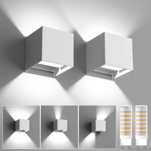 TIANYI-Appliques Murales Interieur/Exterieur LED 9W Applique Murale Interieur Exterieur 9W 6000K IP65 Étanche Angle de Faisceau Réglable Appliques Murales [Classe énergétique E] - Neuf