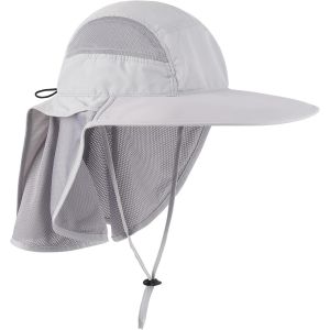Chapeau/Casquette De Safari Chapeau De Soleil Pour Femme Homme Uv Protection Avec 12cm À Large Bord Protection Du Cou.[Z1055] - Neuf