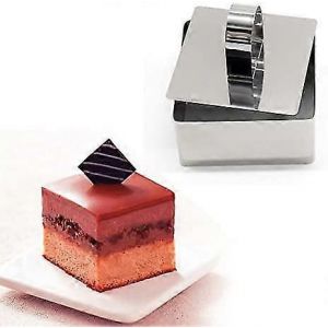 84cm Carr&eacute; En Acier Inoxydable Petits Anneaux De Mousse Moule &Agrave; G&acirc;teau D&eacute;coration Accessoires Ustensiles De Cuisson Af-44 - Neuf