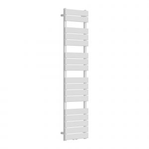 Radiateur s&egrave;che-serviettes chauffage salle de bain &agrave; lames plates acier 160 x 40 cm blanc Helloshop26 03_0010437 - Neuf