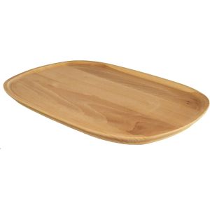 Plateau De Service Ovale En Bois - Plateau Ovale En Bois De H&ecirc;tre Biologique- Une Excellente Option Comme Plateau De Service, Plateau &Agrave; Fromage Ou Coupe &Agrave; Fruits - Size 31x20x2cm| 12""X8""X0.7 - Neuf