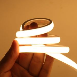 Ruban Led Cob,Bande Led Ip65 Etanche Bande Lumineuse 220v Super Lumineux 288 Leds/M Flexible Bande Lumière Pour Escalier,Chambre,Noël,Fête,Etc (Blanc Chaud,8m) - Neuf