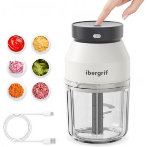 M503 Hachoir Électrique, Mini-Robots Et Hachoirs 400Ml, Chargeur Usb, Portabilité Hachoir Oignon Electrique, Mini Coupe Legumes Pour Oignon, Ail, Viande, Légumes, Fruits - Neuf