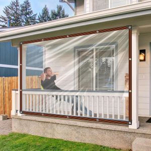 Spwa-Bâche Imperméable Avec ?Illets, Transparente, 1,5 X 3 M, Pour Extérieur, Meubles De Jardin, Balcon, Protection Contre La Pluie, Plantes, Serre, Nichoir Pour Chien, Toit - Neuf