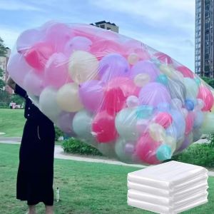 Sjzg-Lot De 4 Grands Sacs D'exp&eacute;dition En Plastique Transparent Pour Ballons, 240 X 140 Cm, Sacs De Rangement G&eacute;ants Pour Mariage, F&ecirc;te D'anniversaire - Neuf