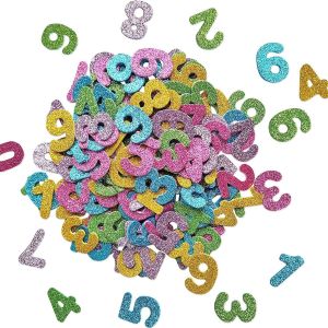 150 Pièces D'autocollants De Chiffres, Autocollants En Mousse Pailletée, Autocollants Pour L'artisanat, Ensemble D'accessoires D'autocollants Pour Le Scrapbooking - Neuf