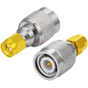 Adaptateur 4G Adaptateur SMA TNC M&acirc;le vers SMA M&acirc;le Convertisseur SMA TNC pour Routeur 2G 3G LTE Antenne CB Radio WiFi WiMax T&eacute;l&eacute;phone Portable Instrumentation sans Fil 2 Pi&egrave;ces - Neuf