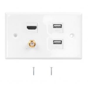 HJLIAN Panneau mural multifonction HDMI 2USB 1F pour immeuble de bureaux, norme americaine - Neuf