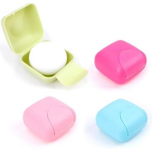 4pcs Portable Boite Savon Voyage Candy Color, Salle de Bain Porte Savon Avec Couvercle, Boîte à Savon Imperméable à l'Eau Pour la Maison, Salle de Bains, Voyage, Camping(4 Petit) - Neuf