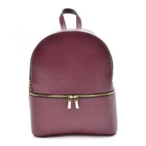 Sac à main - CARLA FERRERI - Carla - Cuir de vache - Pourpre - Dimensions 29x23x10 cm - Neuf