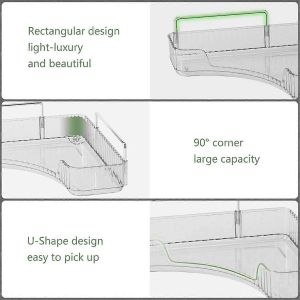 Plateau de coiffeuse de support de rangement cosm&eacute;tique 2 couches - Neuf