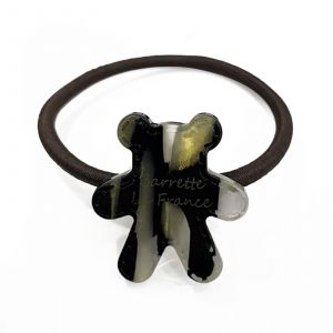 &Eacute;lastique Casual Pour Cheveux &Agrave; Manchon Ourson Teddy Iris&eacute; Adorable Noir Dor&eacute; - Neuf