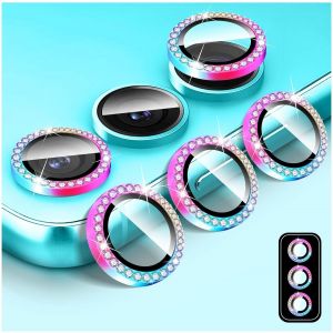 Sjzg-Protecteur D'objectif D'appareil Photo Diamant Pour Samsung Galaxy Z Flip 7, Protecteur De Couvercle De Cam&eacute;ra En Verre Tremp&eacute;, Anneau M&eacute;tallique En Aluminium Individuel Bling - Neuf