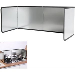 ERYI-Plaque Anti Projection Cuisine, 4 Côtés Anti Eclaboussure Cuisine Pliable Protection D'Écran Anti-Éclaboussures, Facile À Nettoyer Kitchen Gadgets Pour Cuisson, Rôtir, Évier (76X29X30Cm) - Neuf