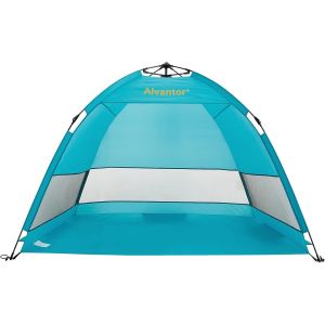 Checarzhn--No1-Coolhut Plus Tente De Plage Pare-Soleil Cabane À Ouverture Automatique Upf 50 Pare-Soleil Portable Camping Randonnée Auvent Facile À Installer Poids Léger Coupe-Vent Stable 2 À 3 Perso - Neuf