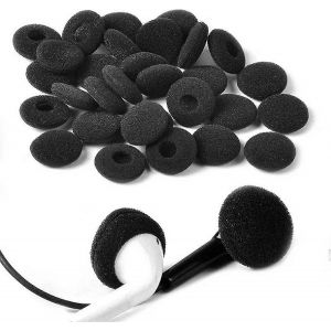 100 housses de casque en mousse,coussinets d'&eacute;couteurs de remplacement pour &eacute;couteurs de 18 mm de diam&egrave;tre - Neuf