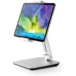Meimie-Support De Tablette Réglable En Aluminium Robuste Rotatif À 360° Pliable Enmétal Pour Ipad,Samsung Tab,Kindle(4,7-13"")(Argent) - Neuf